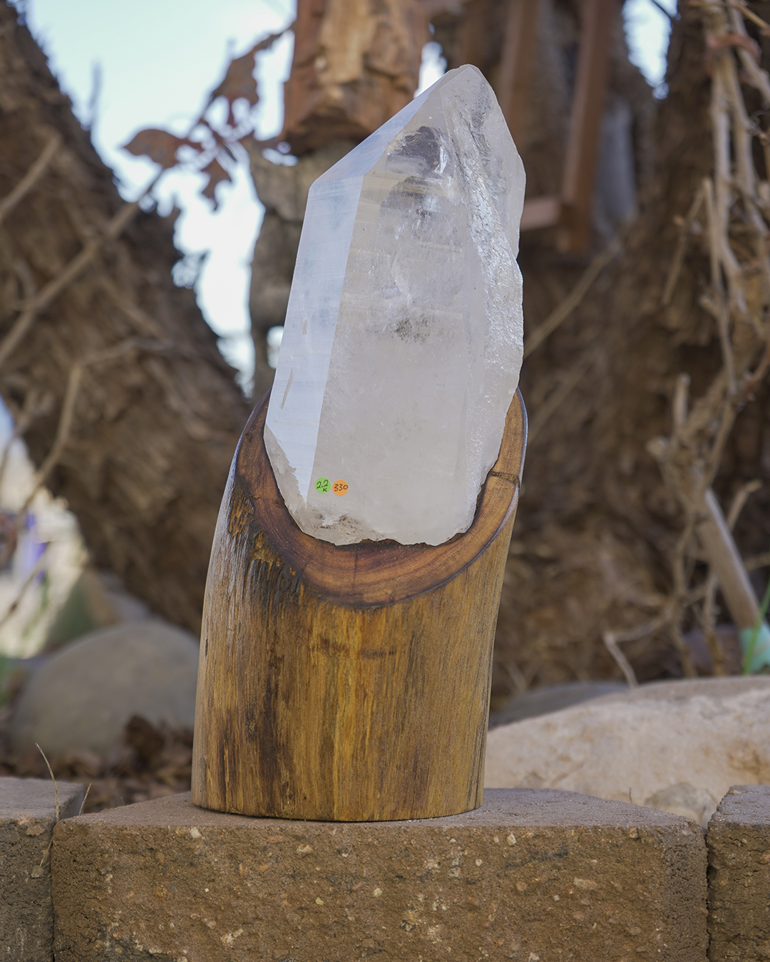 Brazilian Quartz & Oak Base