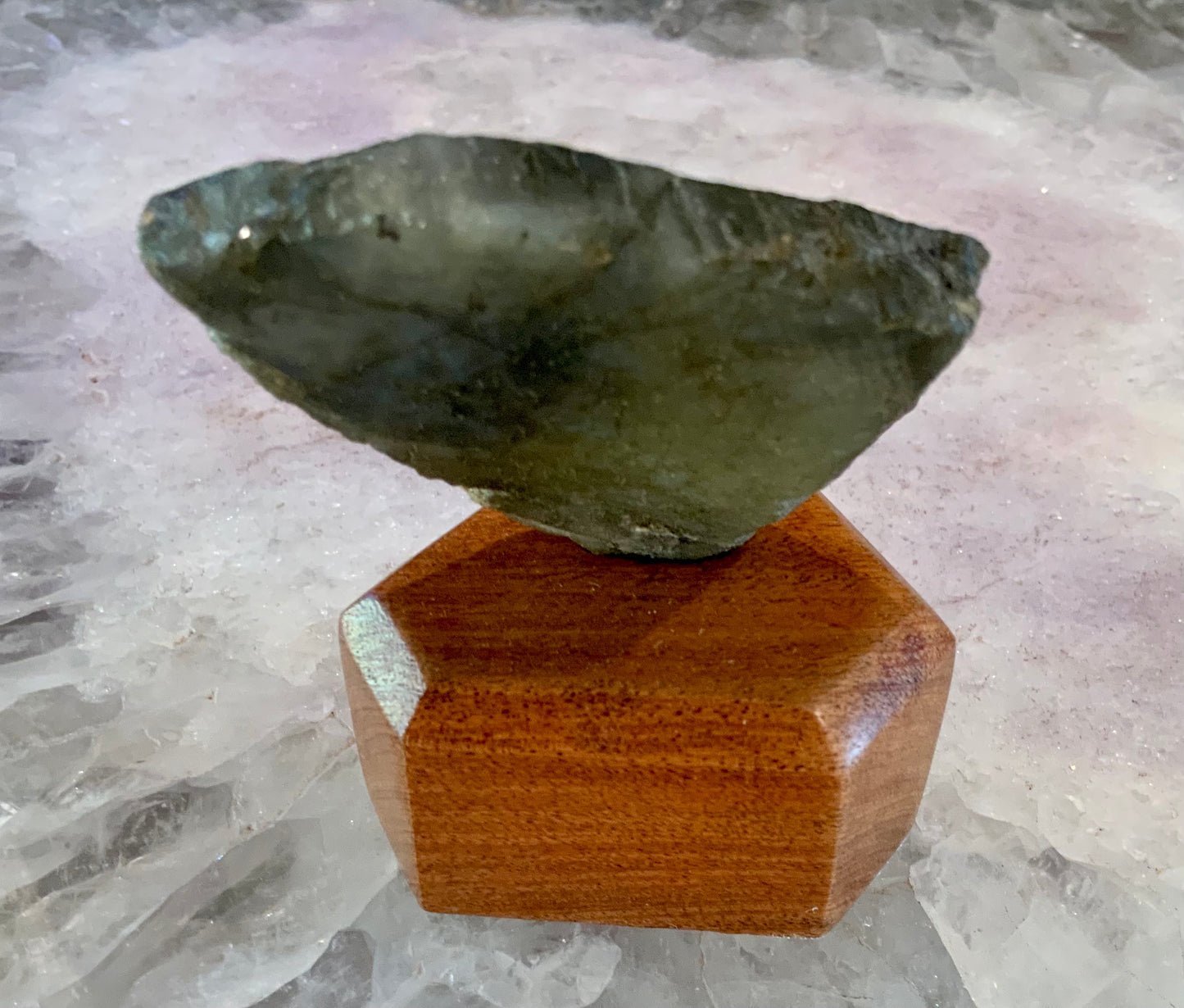 Labradorite Slice on Mesquite