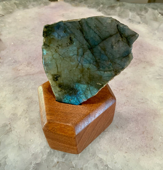 Labradorite Slice on Mesquite